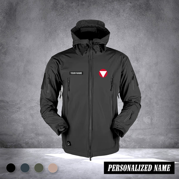 Soldier Austria Shark Skin Softshell Jacket Men Outdoor Windproof Hooded Coat Windbreaker Thermal Fleece Hiking Customize