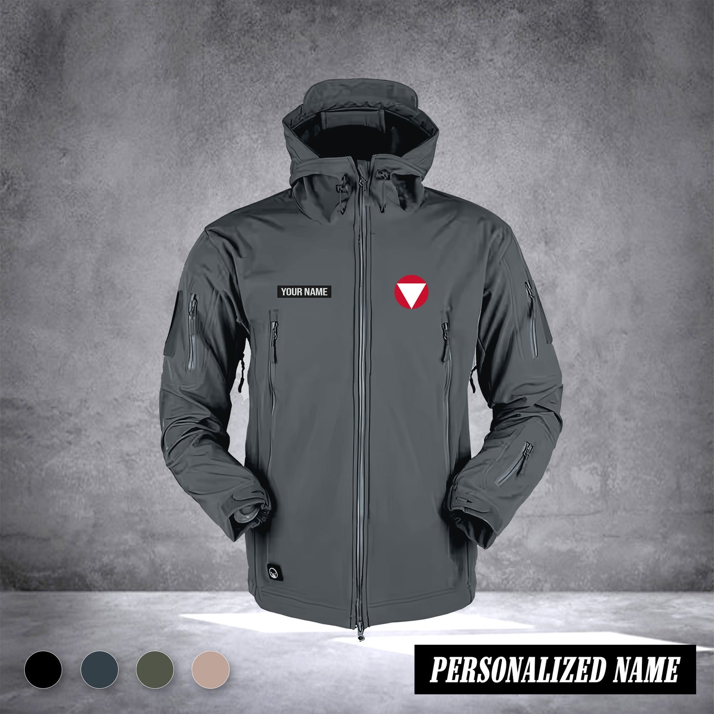 Soldier Austria Shark Skin Softshell Jacket Men Outdoor Windproof Hooded Coat Windbreaker Thermal Fleece Hiking Customize