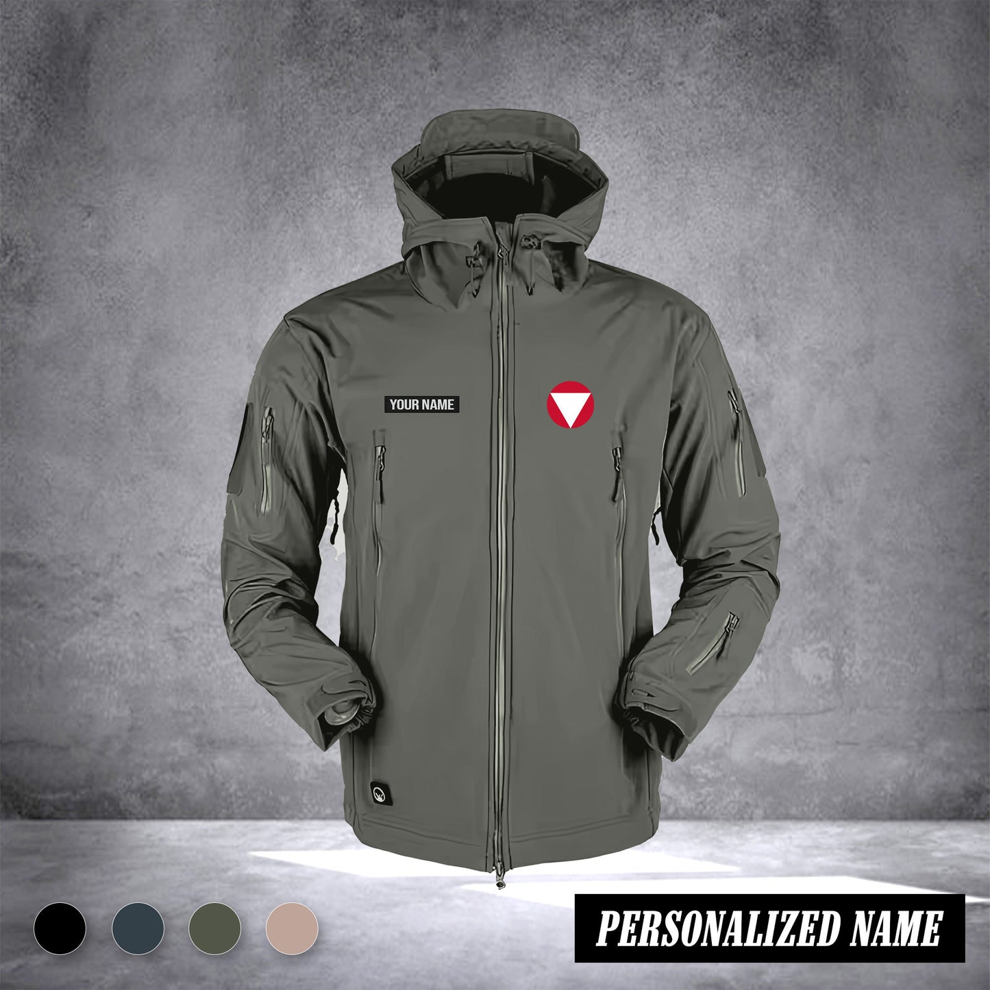 Soldier Austria Shark Skin Softshell Jacket Men Outdoor Windproof Hooded Coat Windbreaker Thermal Fleece Hiking Customize