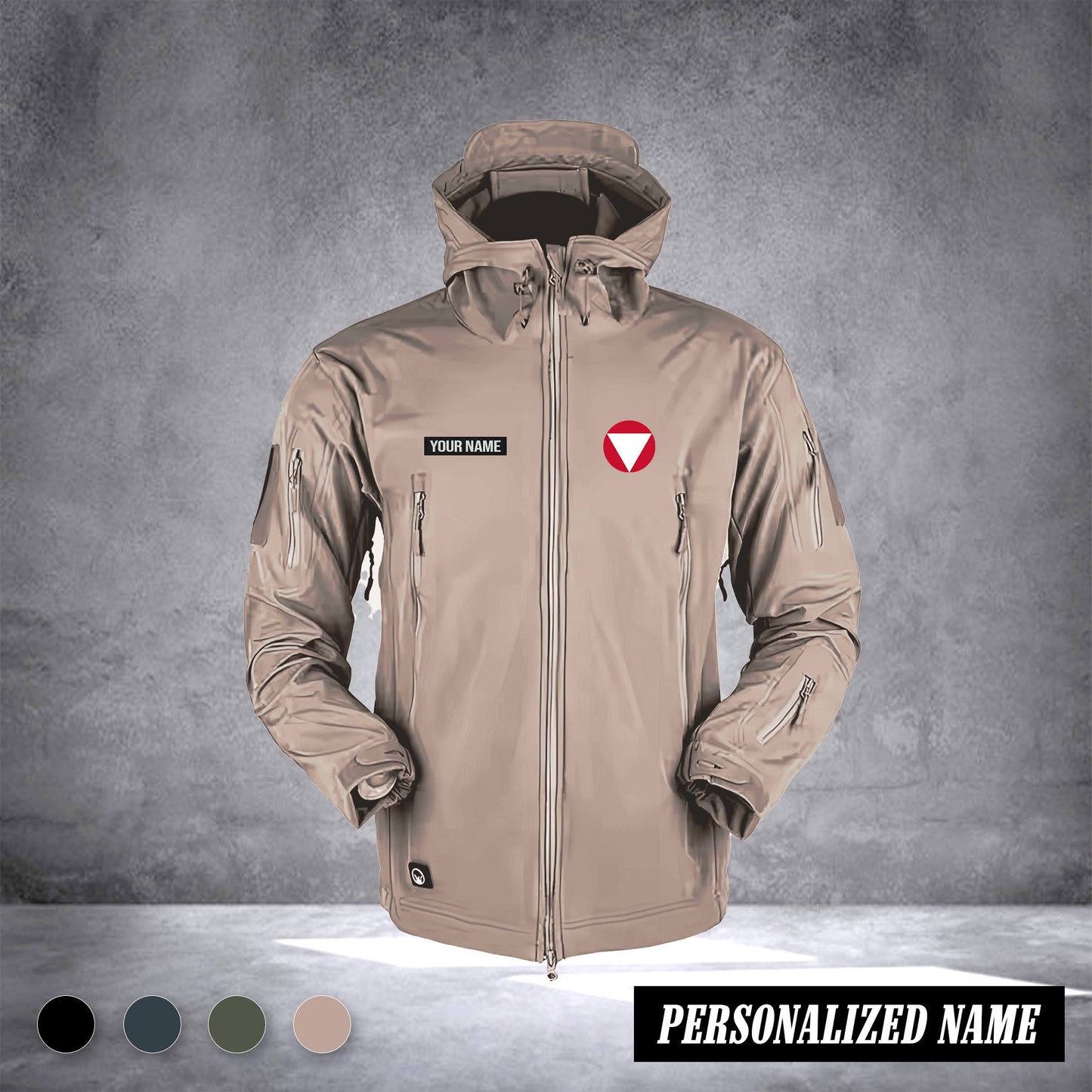 Soldier Austria Shark Skin Softshell Jacket Men Outdoor Windproof Hooded Coat Windbreaker Thermal Fleece Hiking Customize