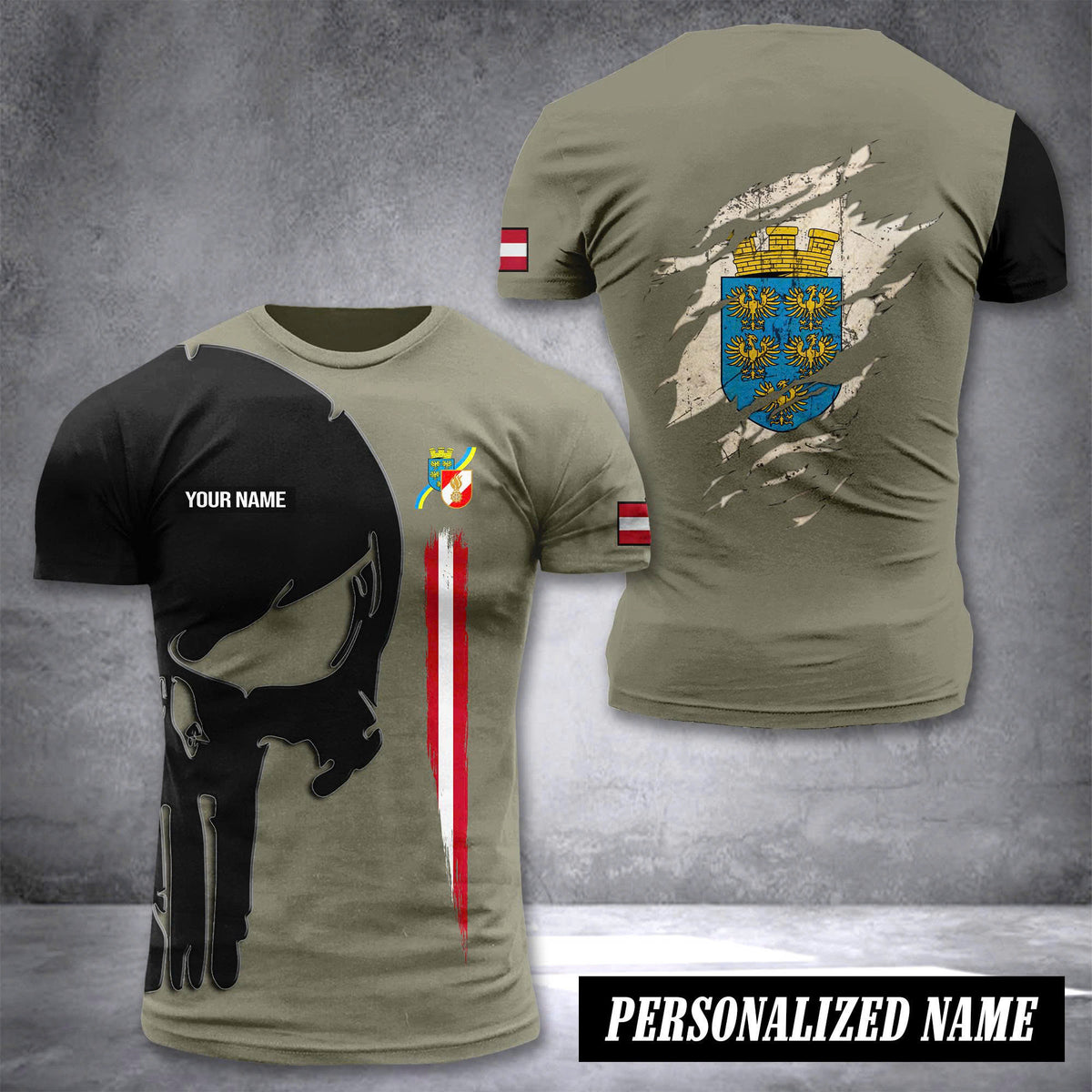 Lower Austria pun customize T-shirt green