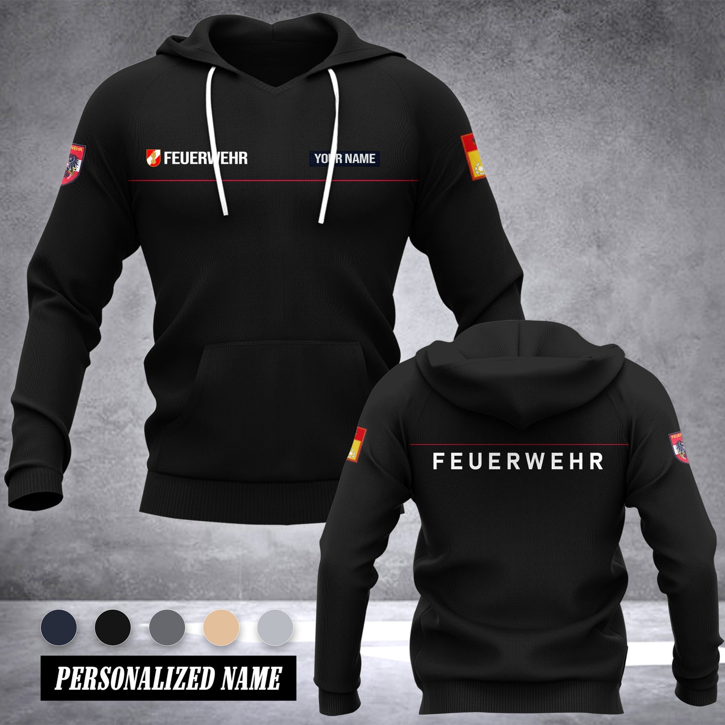 Firefighter Austria ranking customize hoodie 875