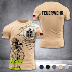 Firefighter Munich Germany customize T-shirt 3d 297