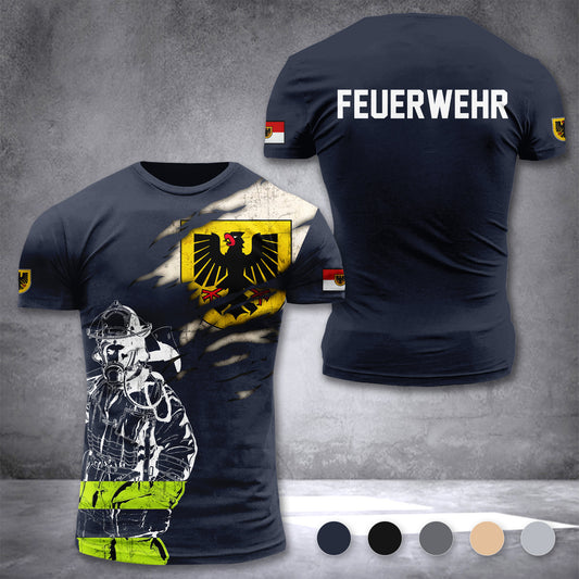 Firefighter DortmundGermany customize T-shirt 3d 297