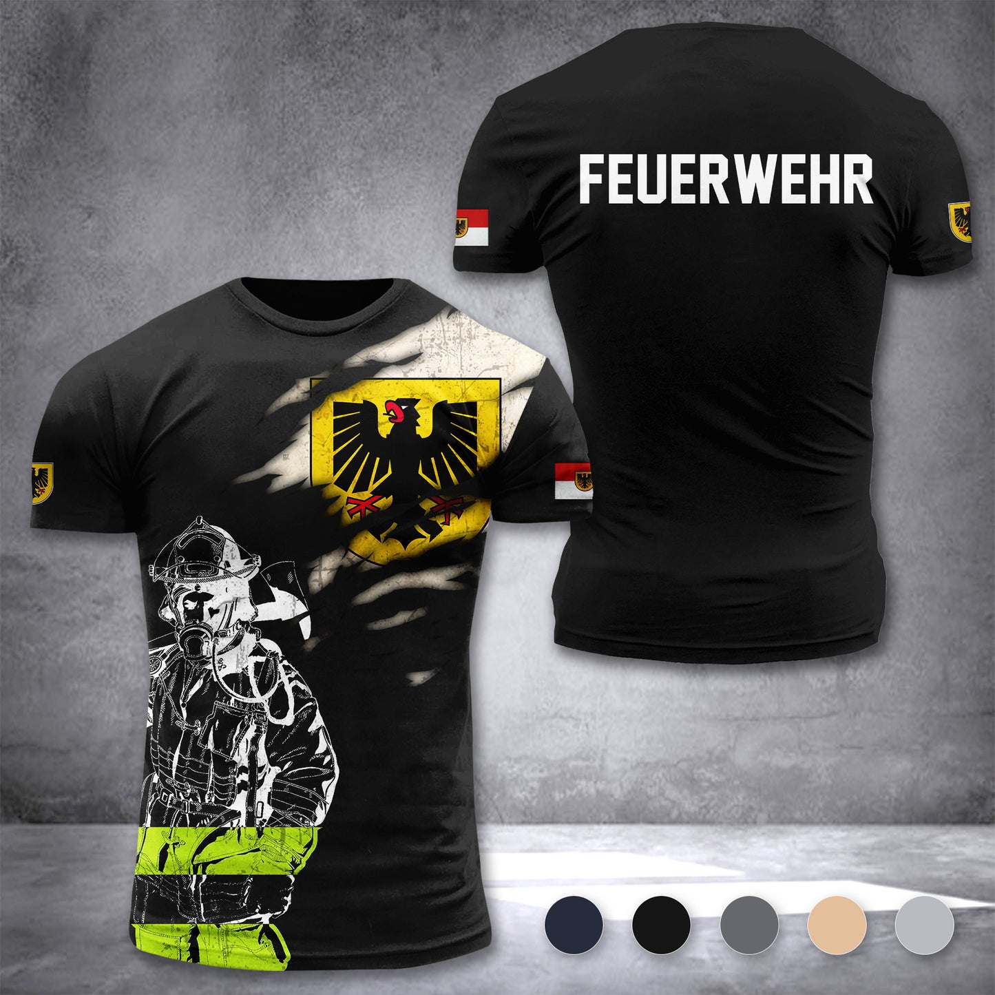 Firefighter DortmundGermany customize T-shirt 3d 297