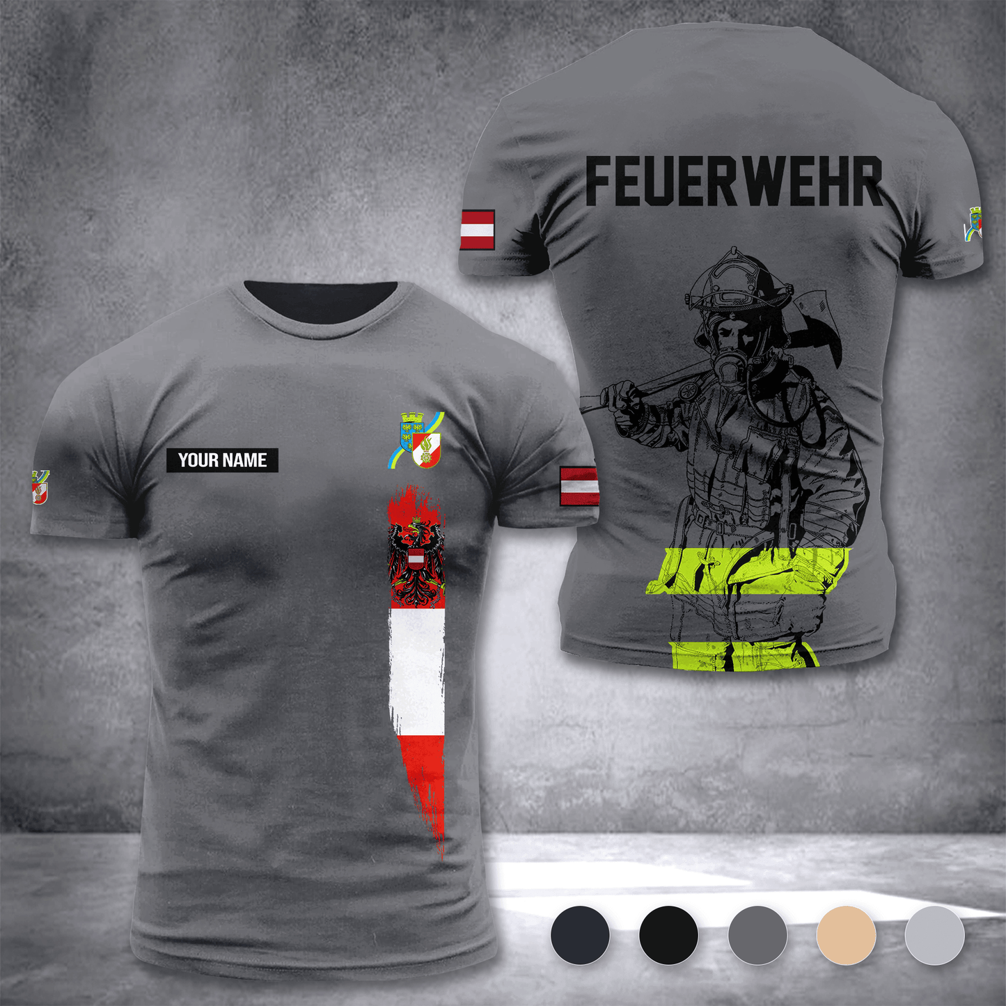 Firefighter Lower Austria customize T-shirt 3d 297