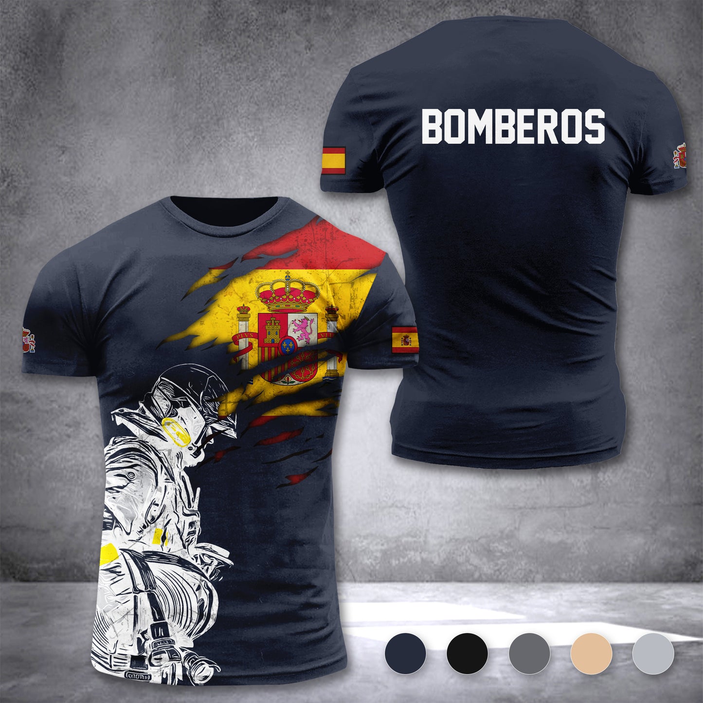 Firefighter Spain customize T-shirt 3d 297