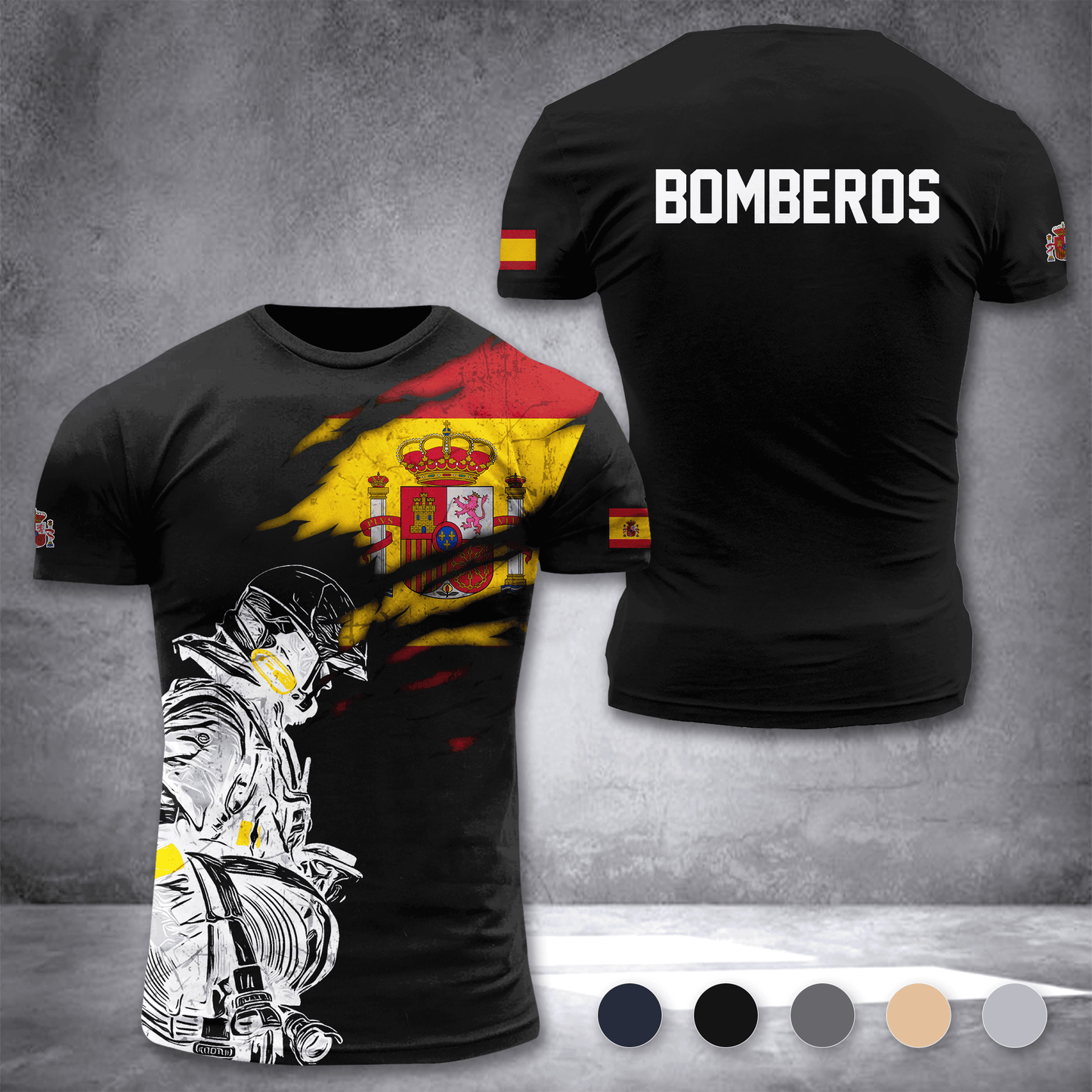 Firefighter Spain customize T-shirt 3d 297