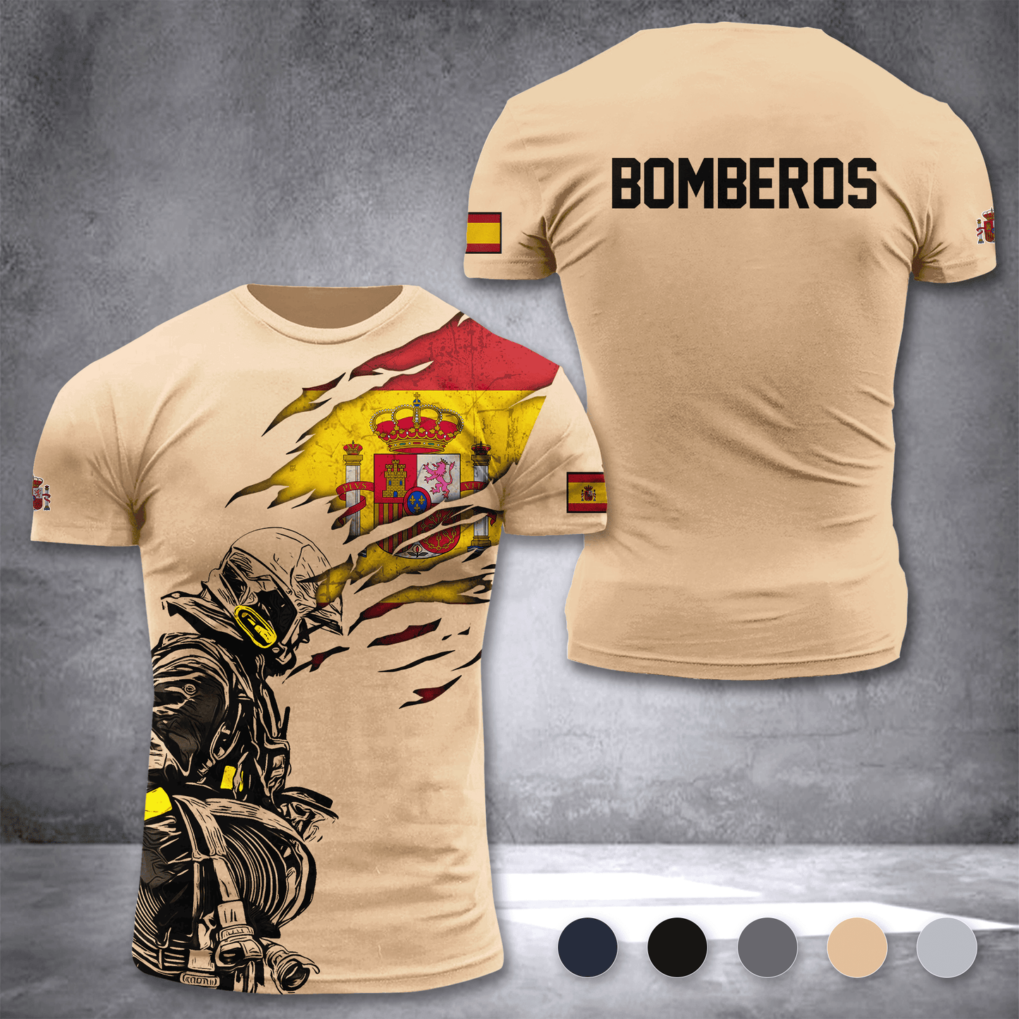 Firefighter Spain customize T-shirt 3d 297