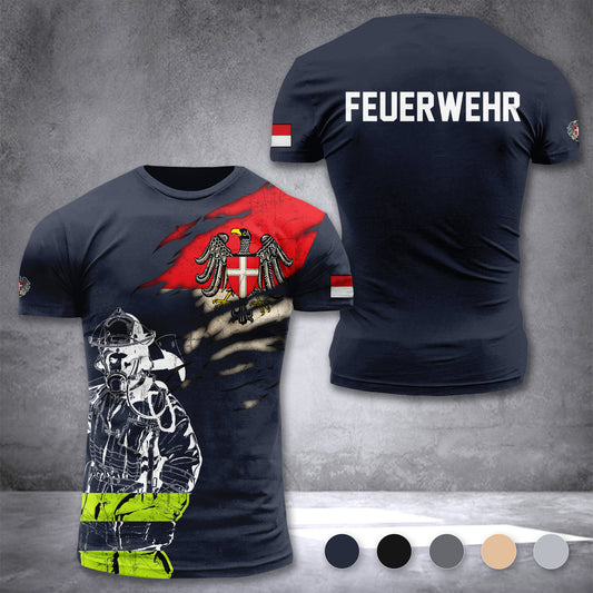 Firefighter Vienna Austria customize T-shirt 3d 297