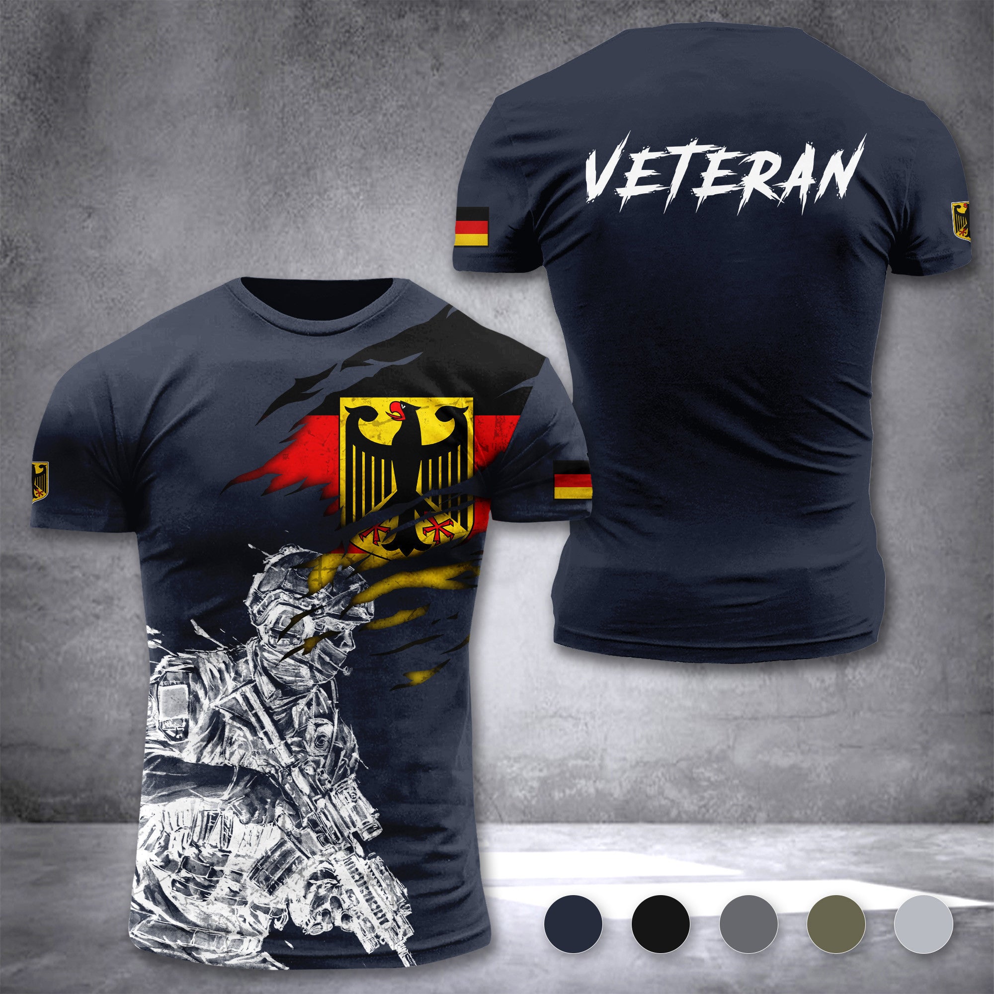 Veteran Germany customize T-shirt 3d 297