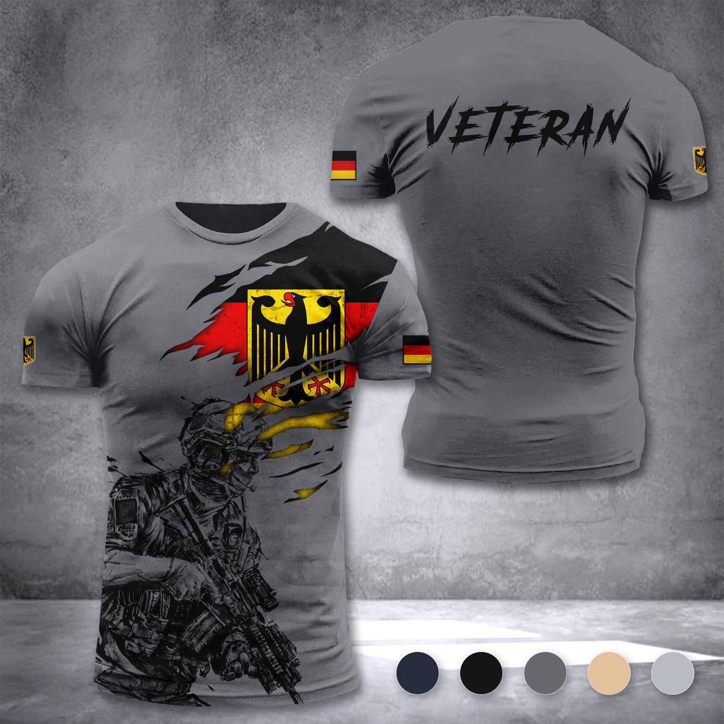 Veteran Germany customize T-shirt 3d 297