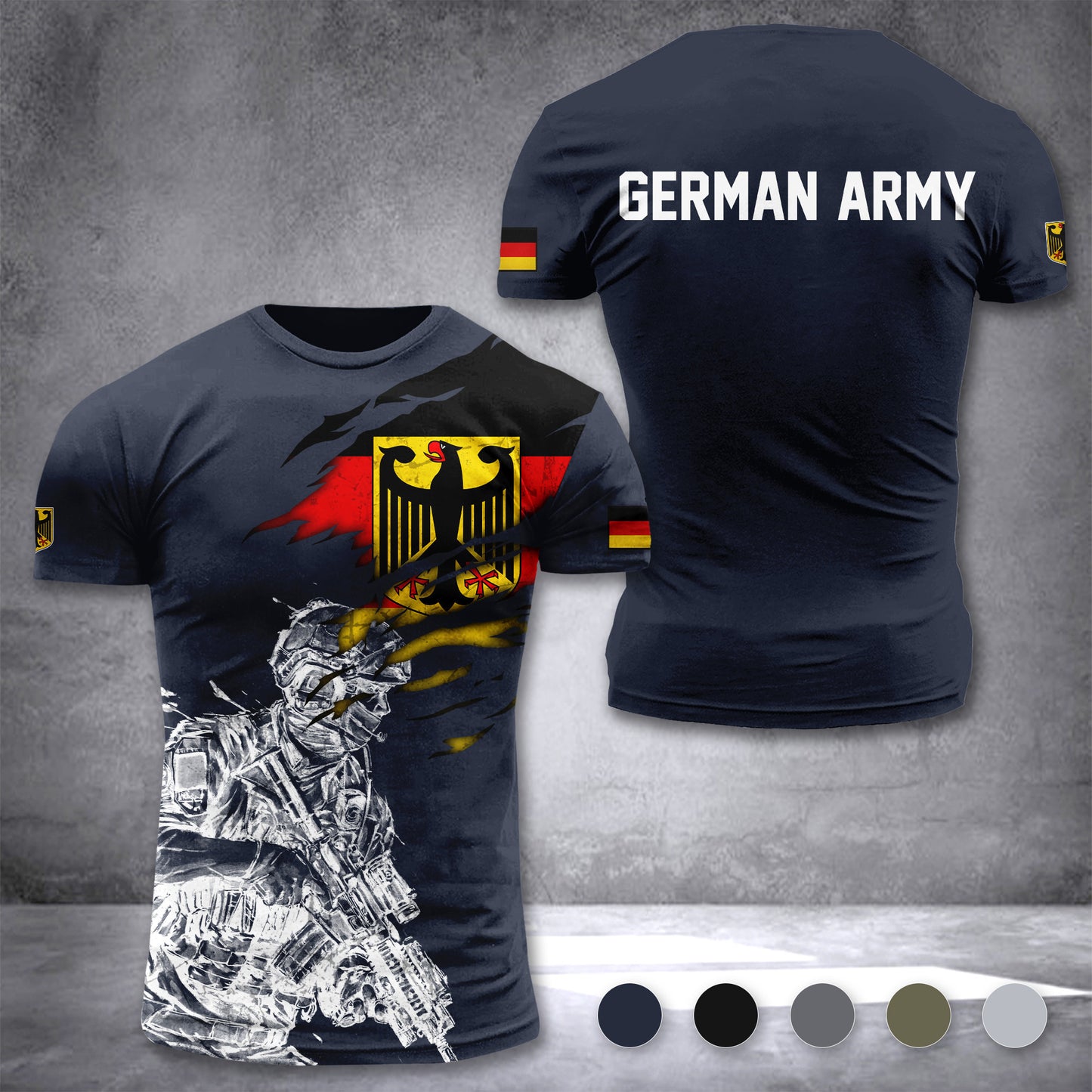 German army customize T-shirt 3d 297