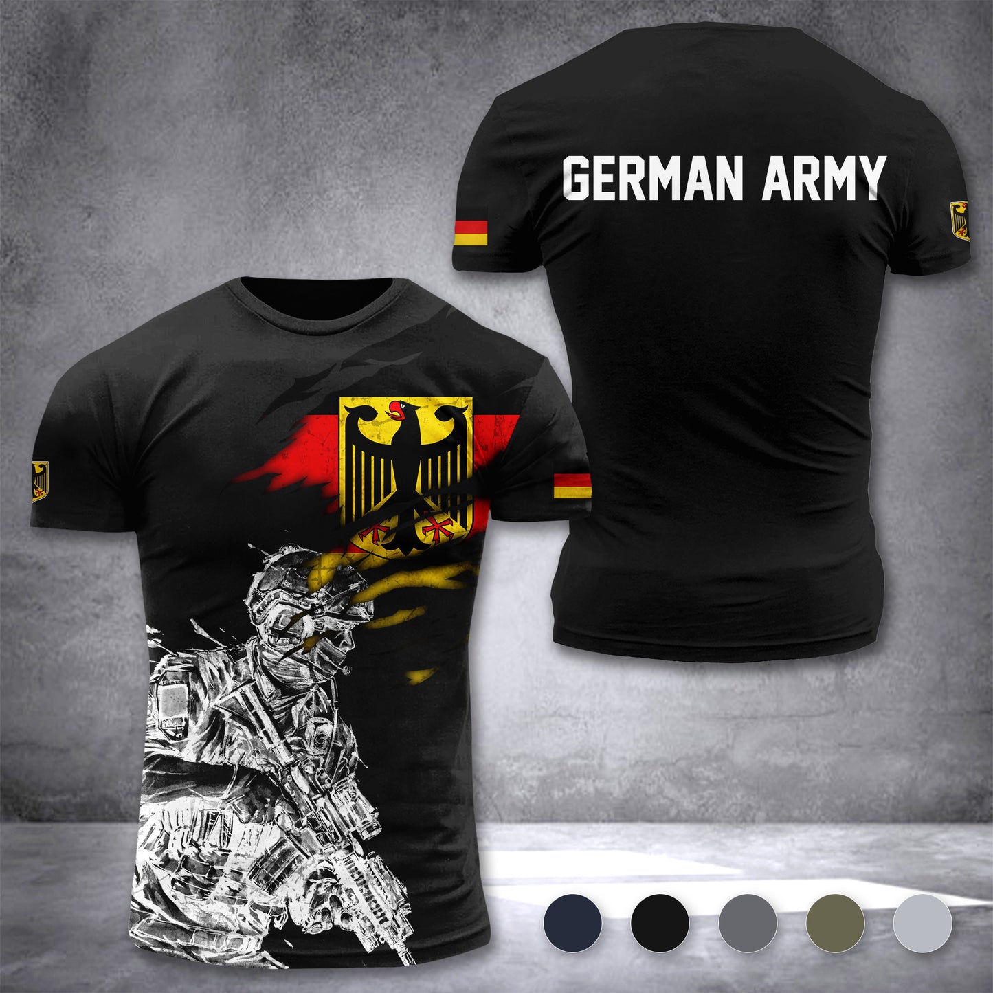 German army customize T-shirt 3d 297