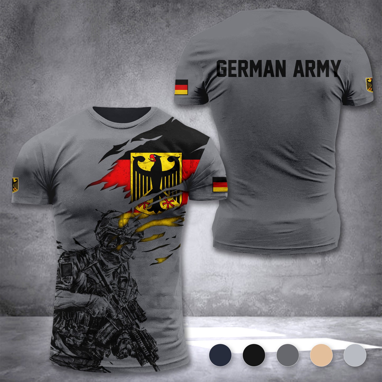 German army customize T-shirt 3d 297