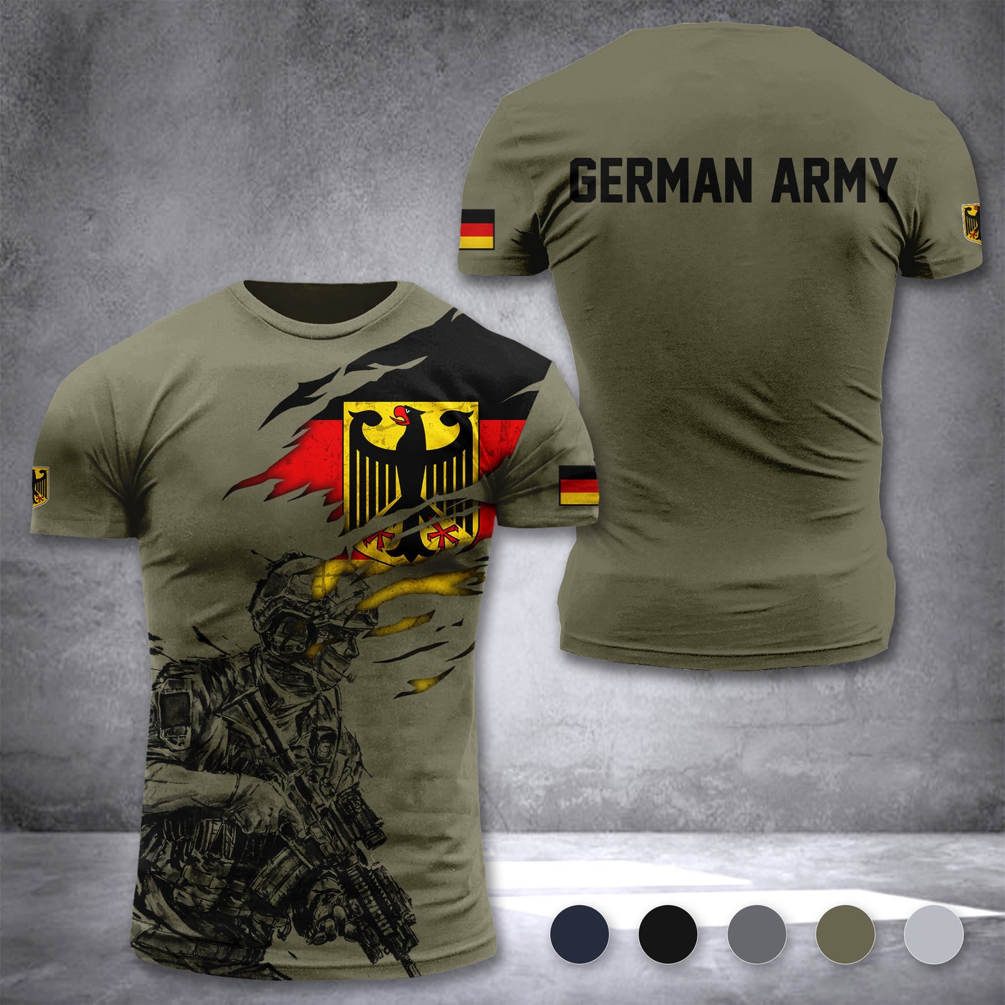 German army customize T-shirt 3d 297