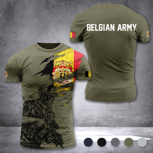 Belgium army customize T-shirt 3d 297