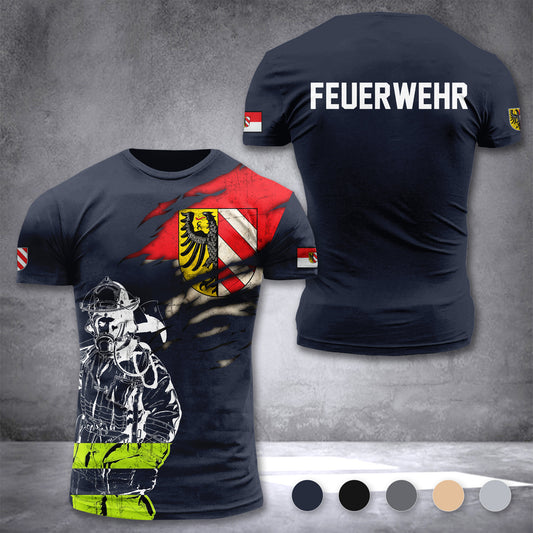 Firefighter Nürnberg Germany customize T-shirt 3d 297