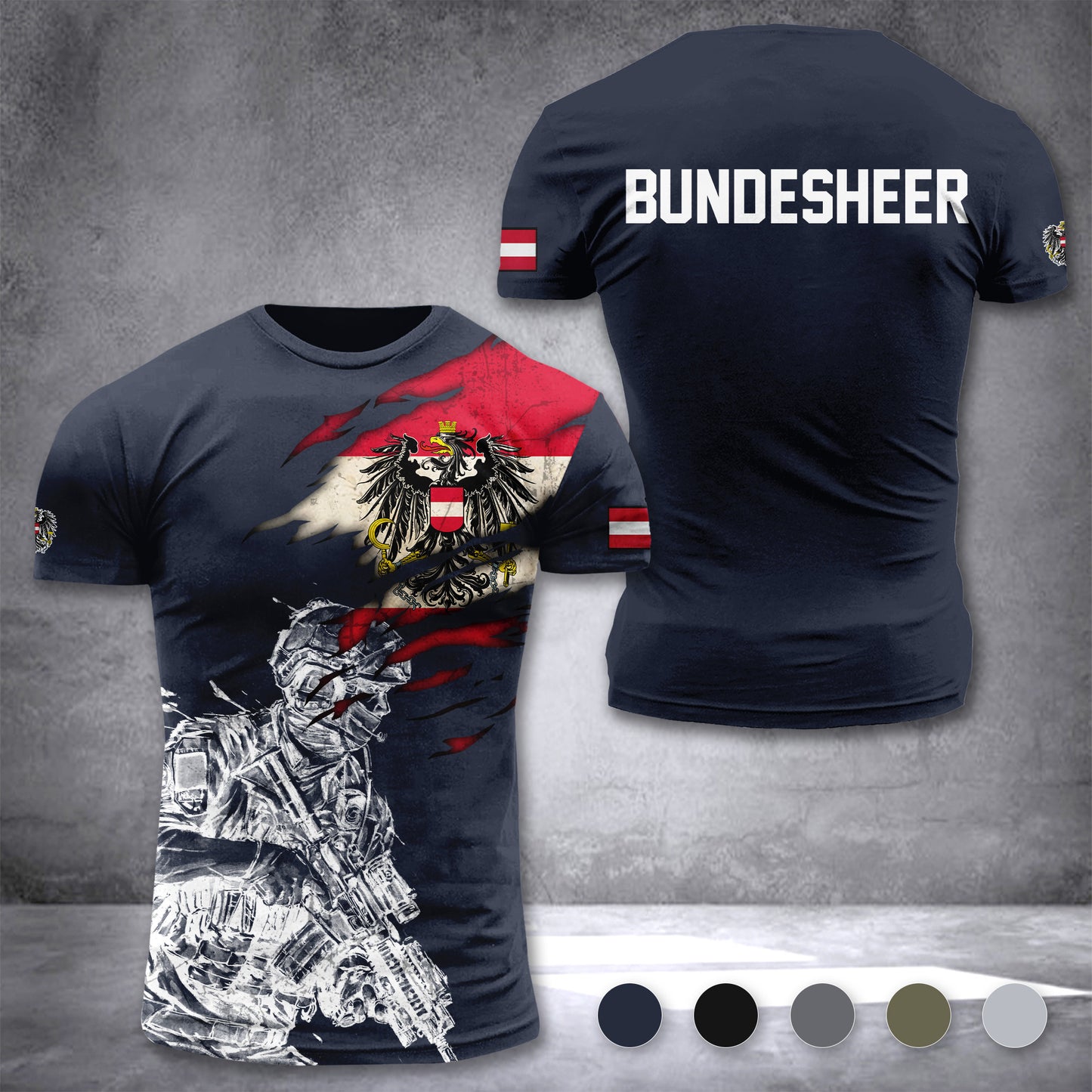 Soldier Austria customize T-shirt 3d 148