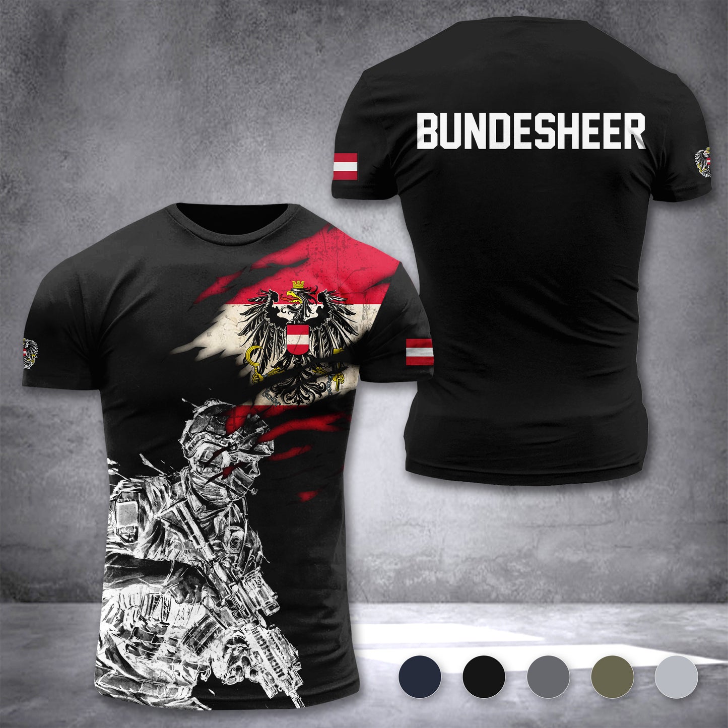 Soldier Austria customize T-shirt 3d 148