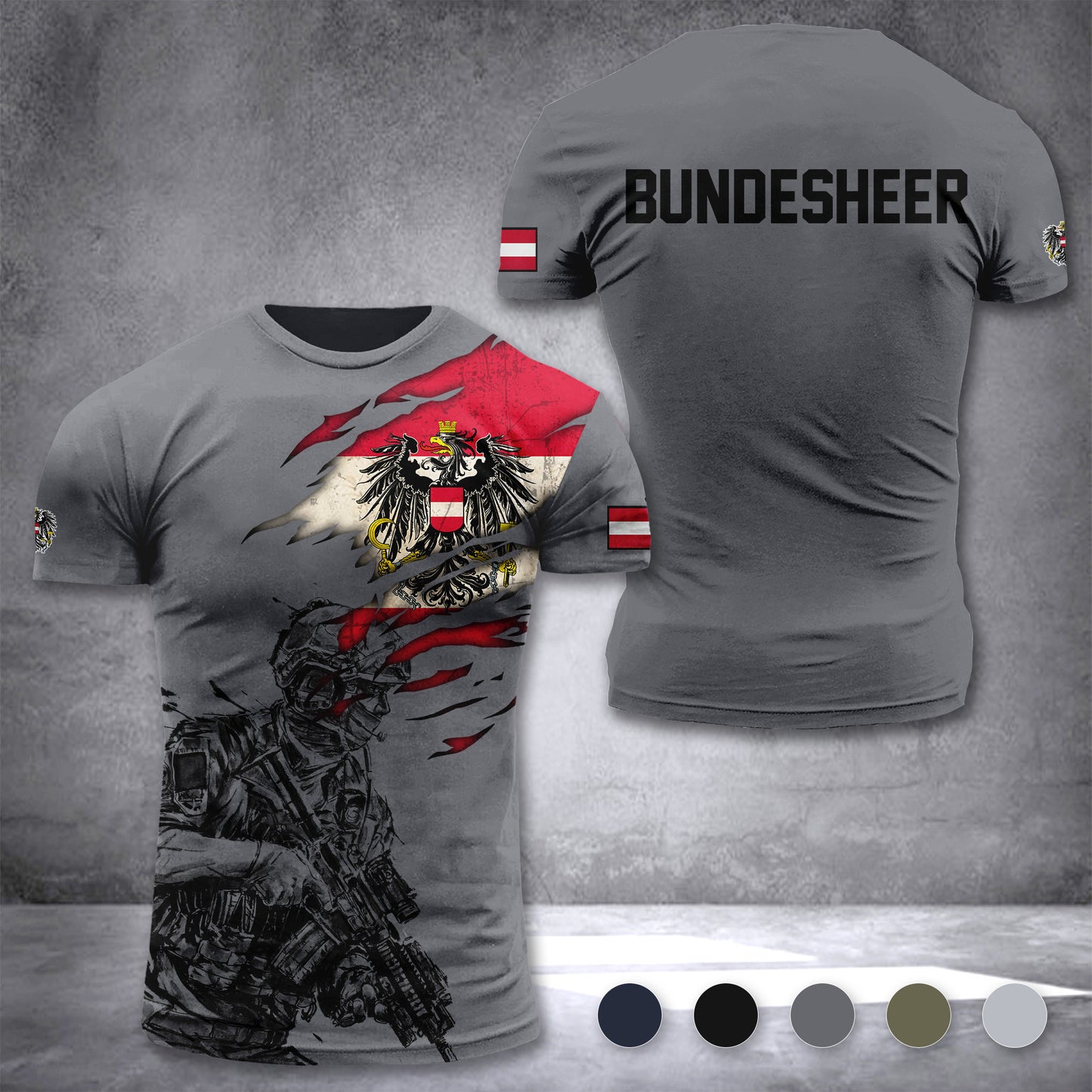 Soldier Austria customize T-shirt 3d 148
