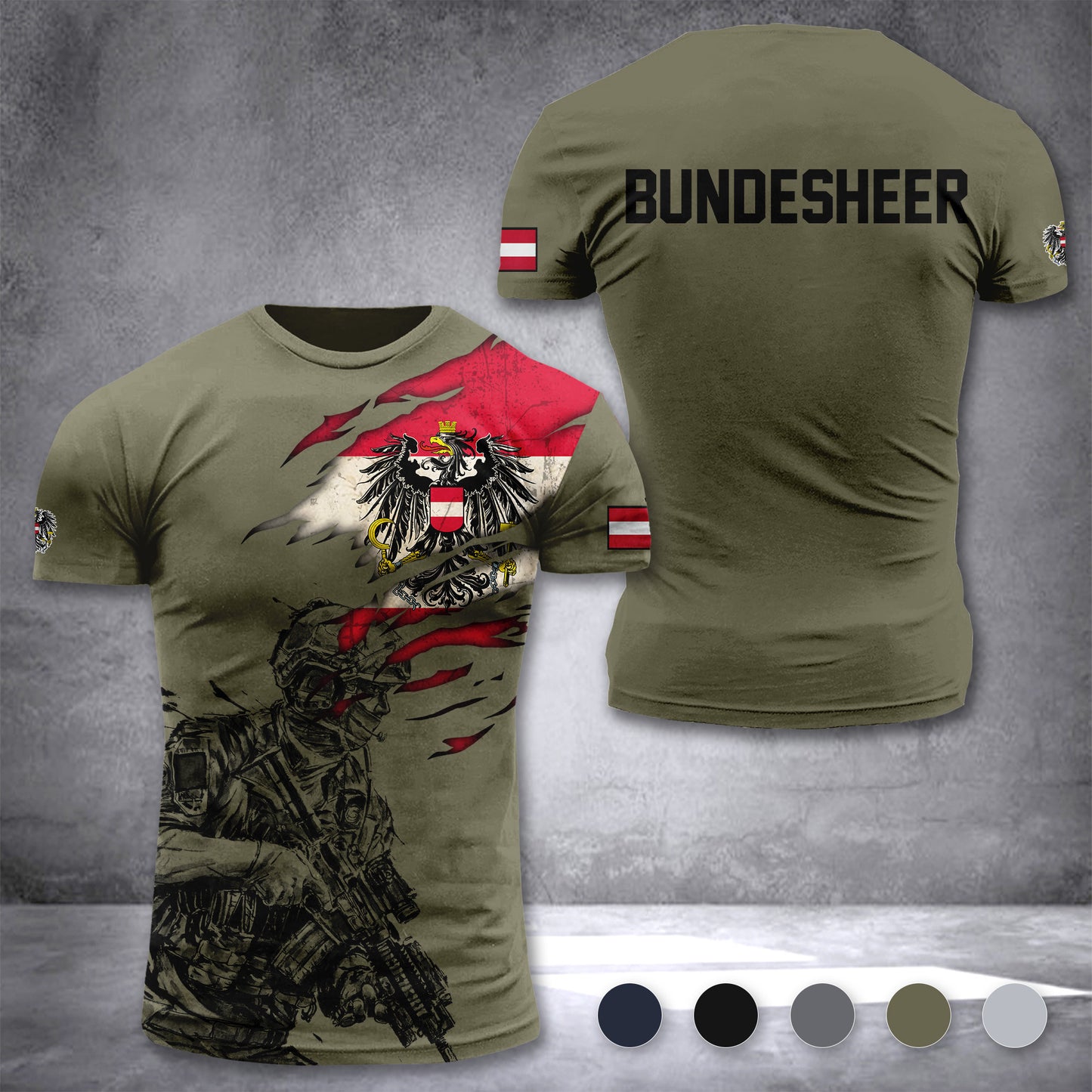 Soldier Austria customize T-shirt 3d 148