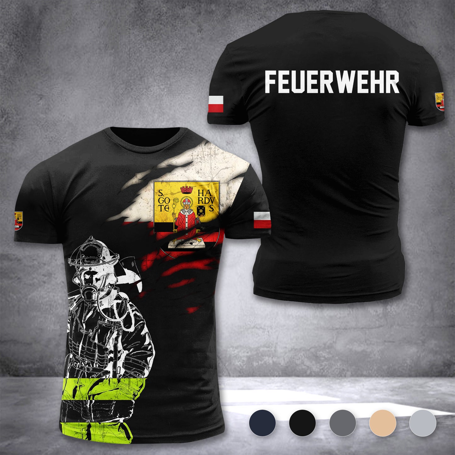 Firefighter Gotha Germany customize T-shirt 3d 168