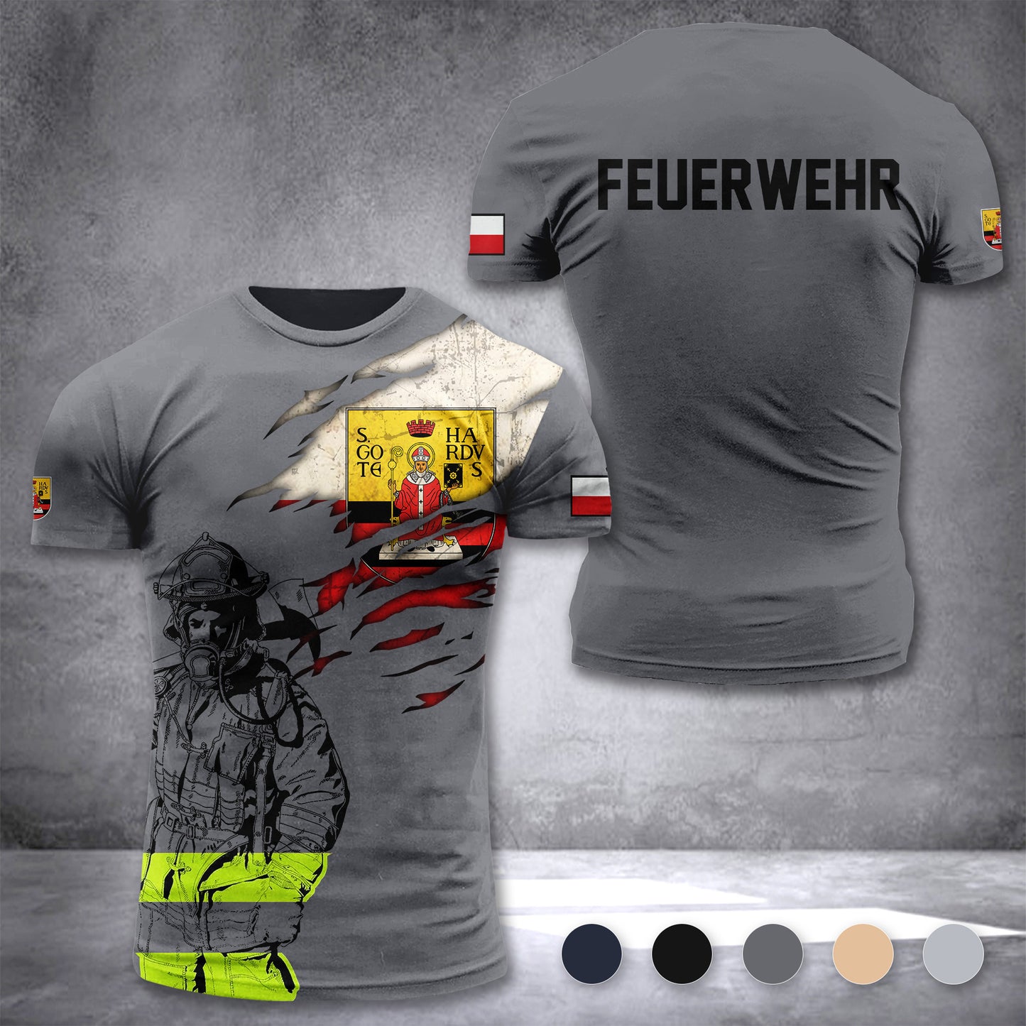 Firefighter Gotha Germany customize T-shirt 3d 168