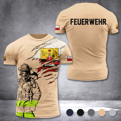 Firefighter Gotha Germany customize T-shirt 3d 168