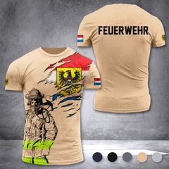 Firefighter Heilbronn Germany customize T-shirt 3d 168