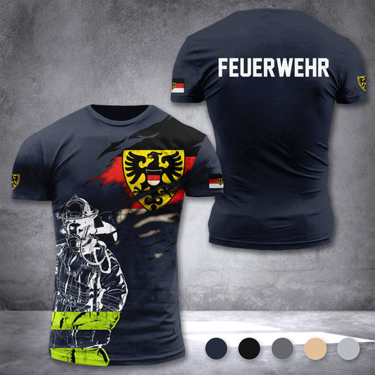 Firefighter Reutlingen Germany customize T-shirt 3d 168