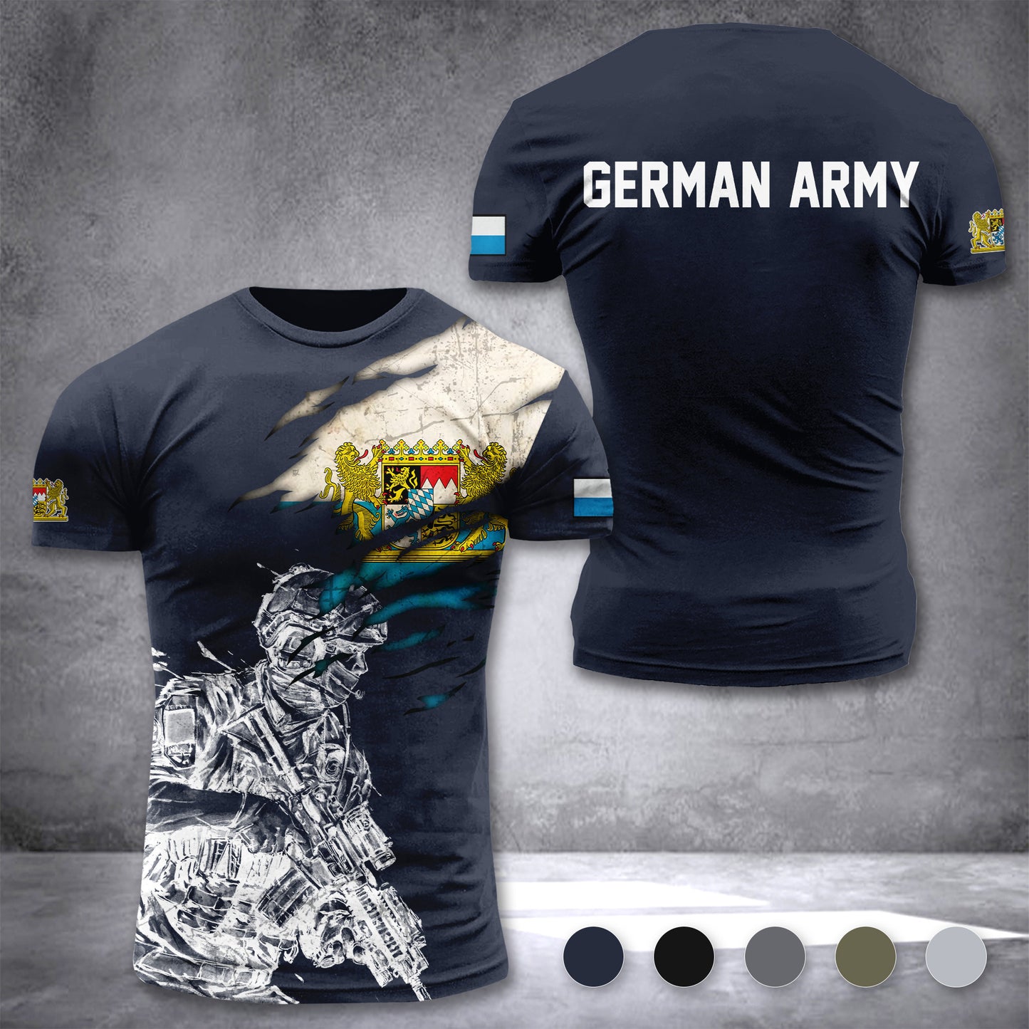 Bavaria army customize T-shirt 3d 297