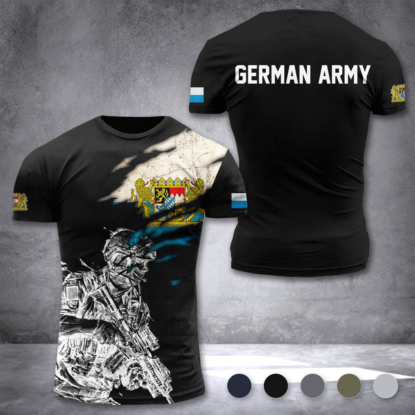 Bavaria army customize T-shirt 3d 297