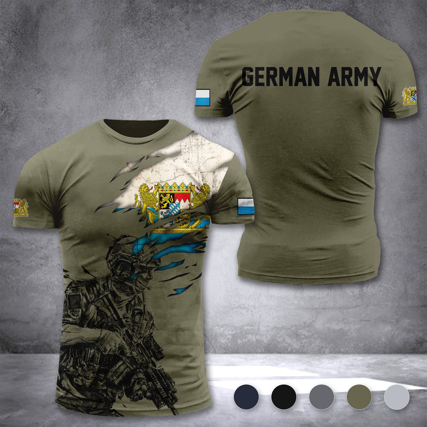 Bavaria army customize T-shirt 3d 297