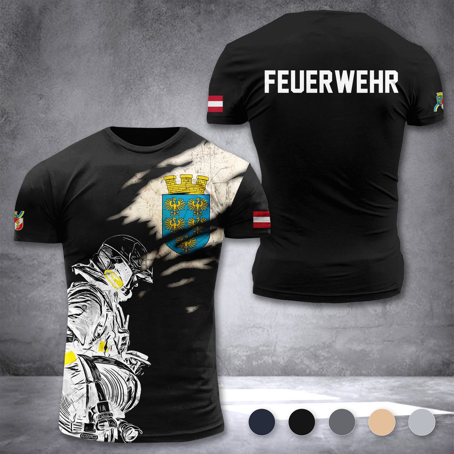 Firefighter Lower Austria customize T-shirt 3d 2973