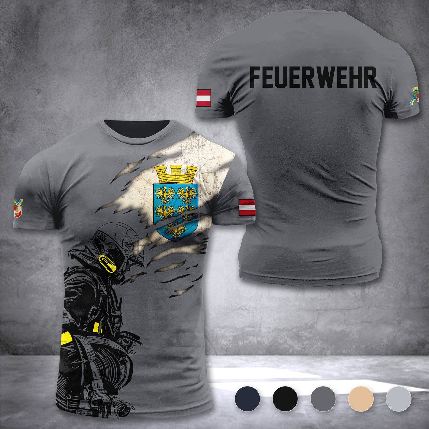 Firefighter Lower Austria customize T-shirt 3d 2973