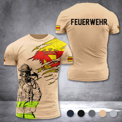 Firefighter Baden-Baden Germany customize T-shirt 3d 168