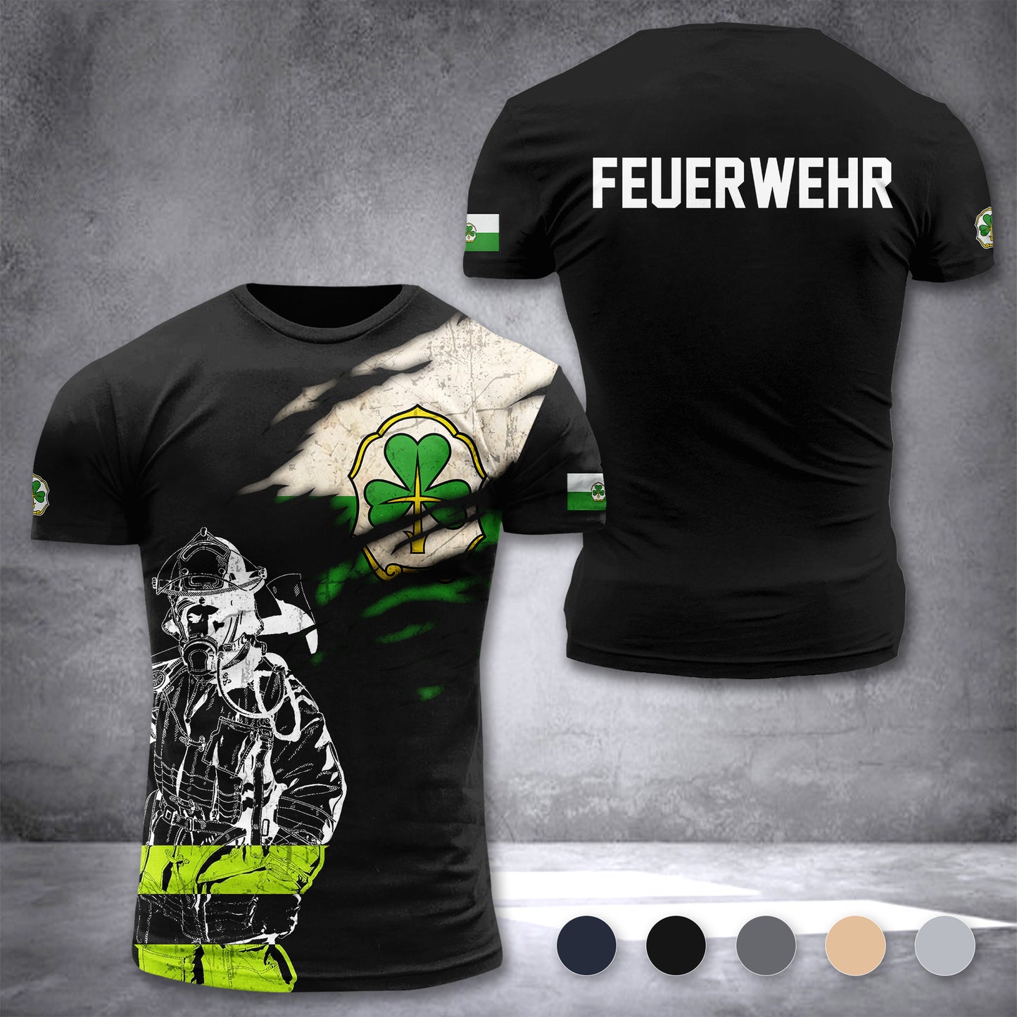 Firefighter Fürth Germany customize T-shirt 3d 168
