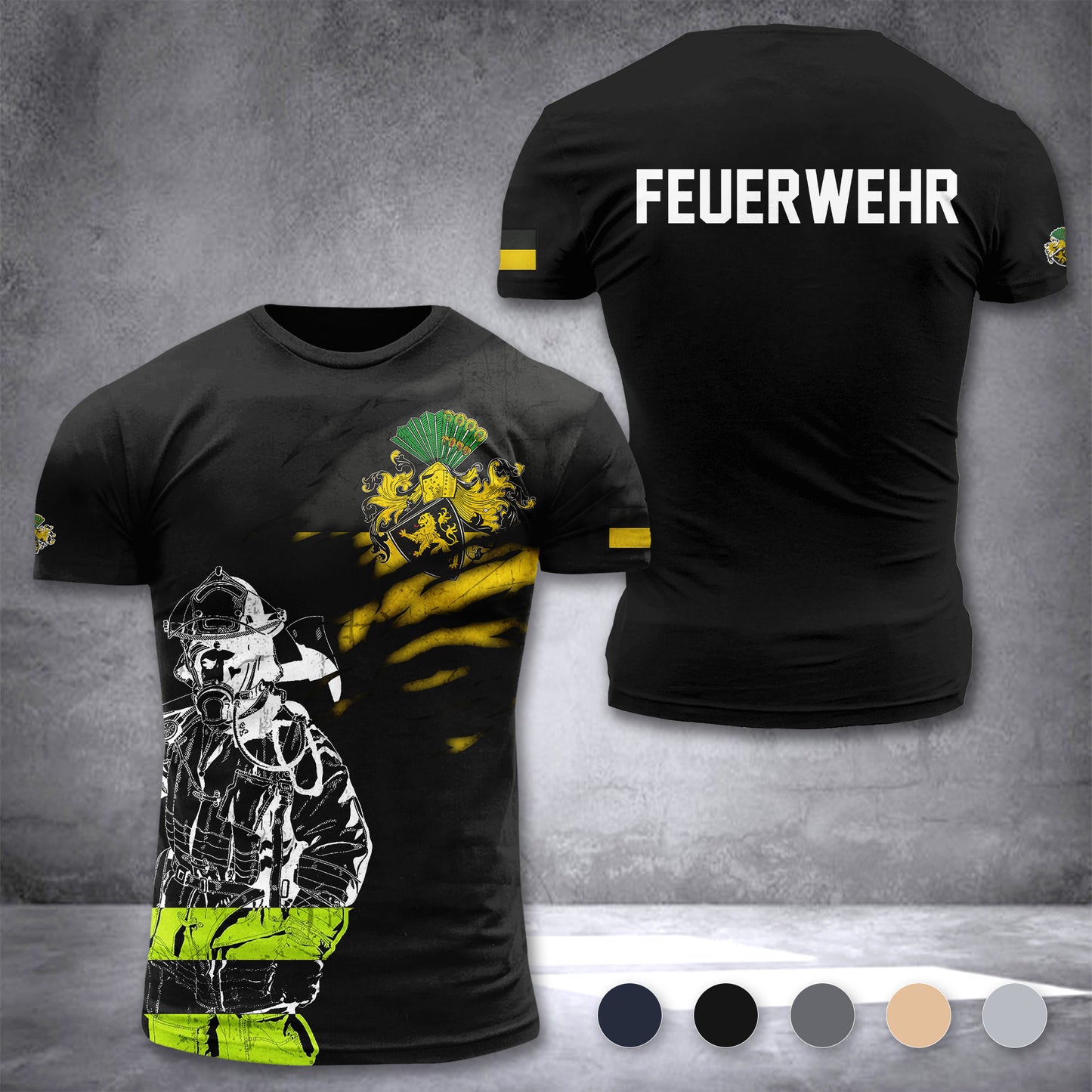 Firefighter Gera Germany customize T-shirt 3d 168