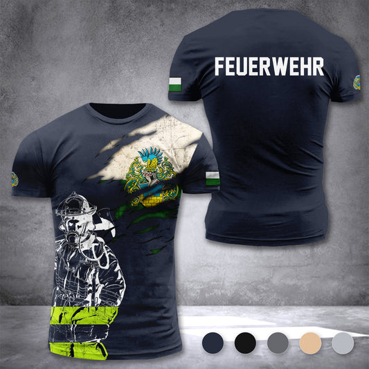 Firefighter Bautzen Germany customize T-shirt 3d 168