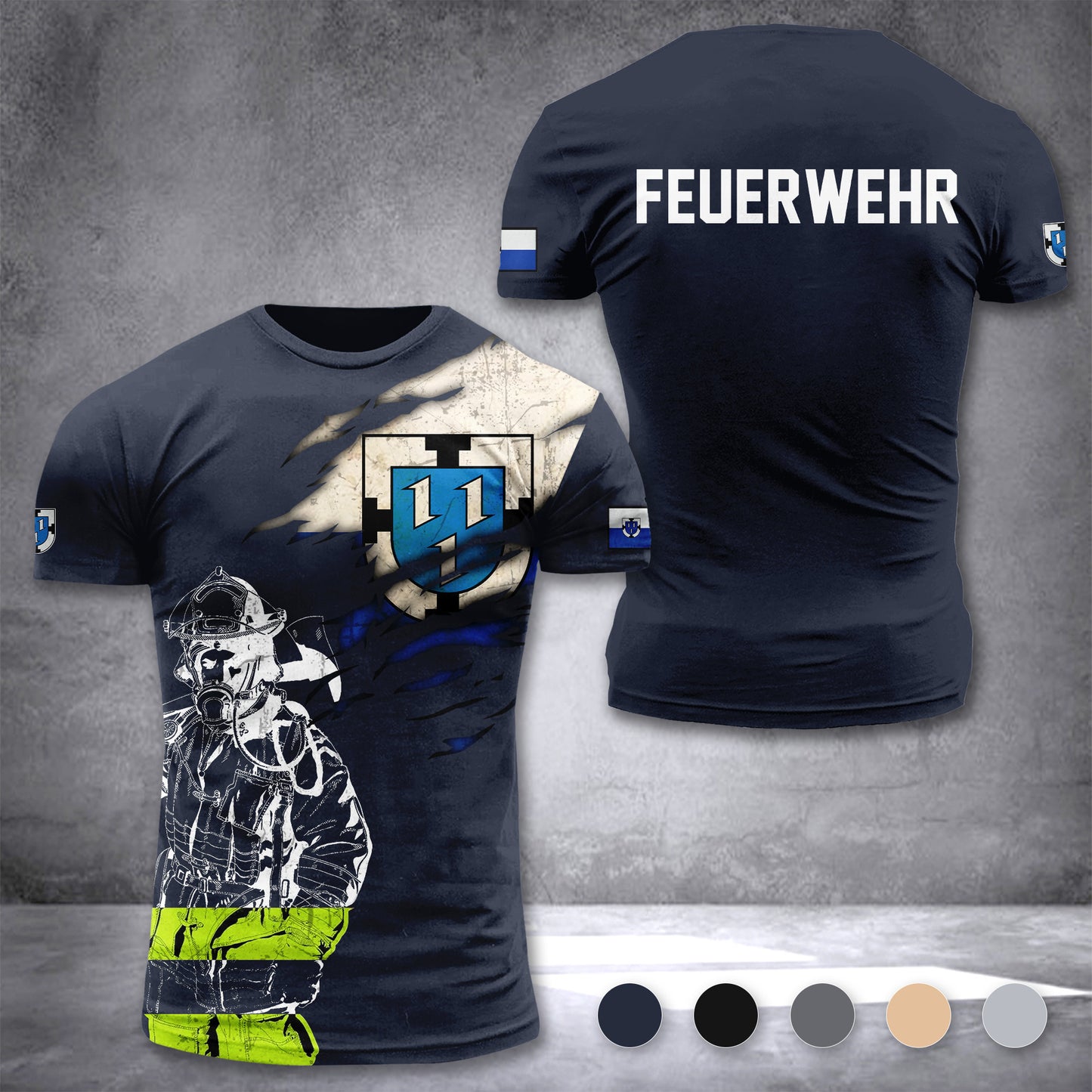 Firefighter Bottrop Germany customize T-shirt 3d 168