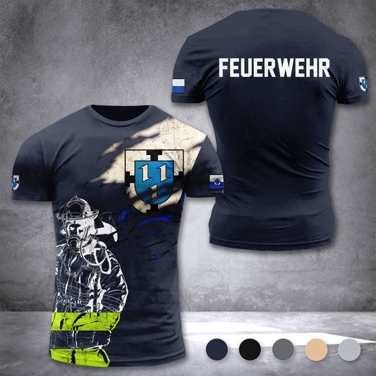 Firefighter Bottrop Germany customize T-shirt 3d 168