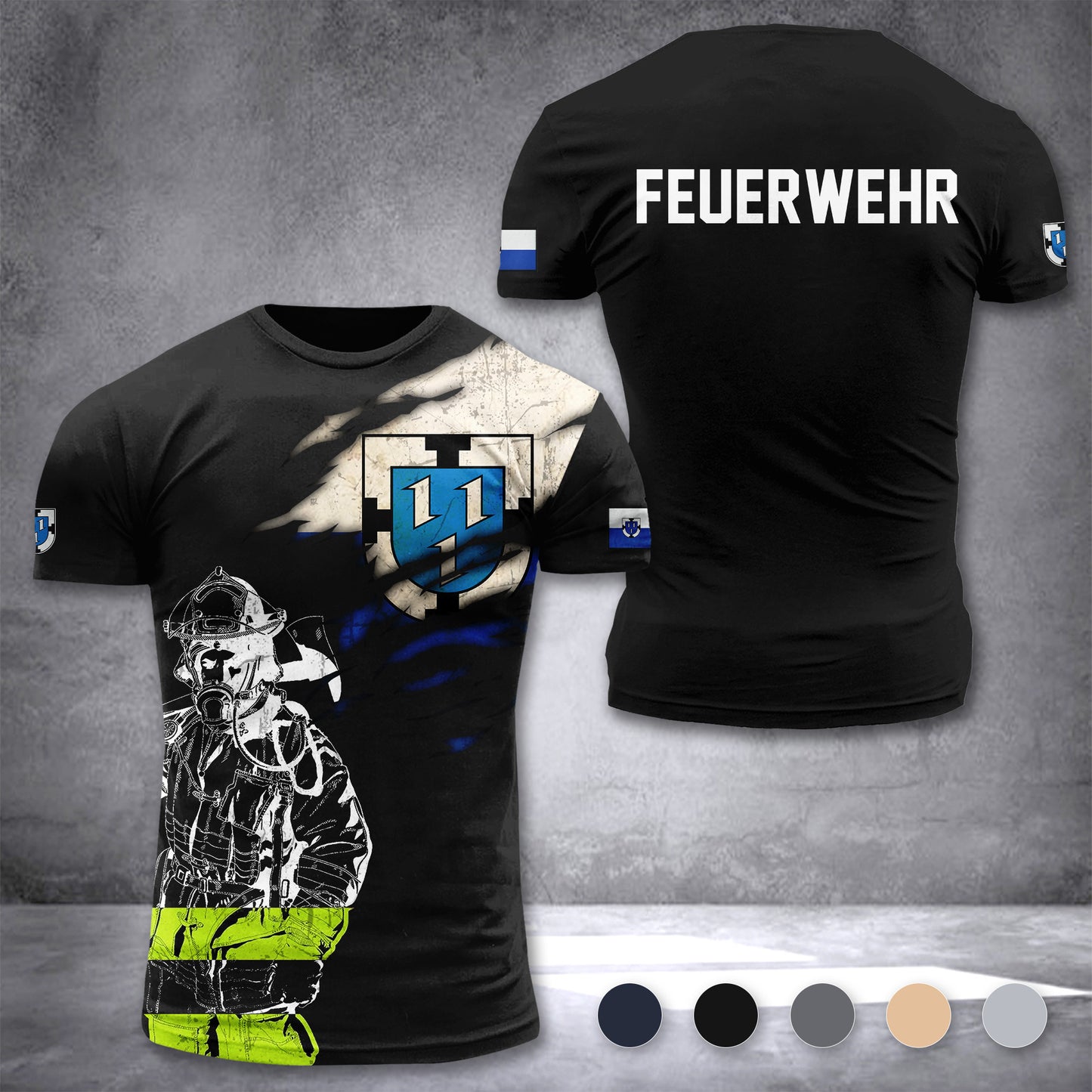 Firefighter Bottrop Germany customize T-shirt 3d 168