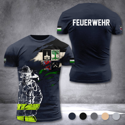 Firefighter Gelsenkirchen Germany customize T-shirt 3d 168