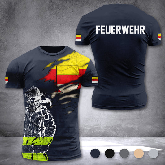 Firefighter Münster Germany customize T-shirt 3d 168
