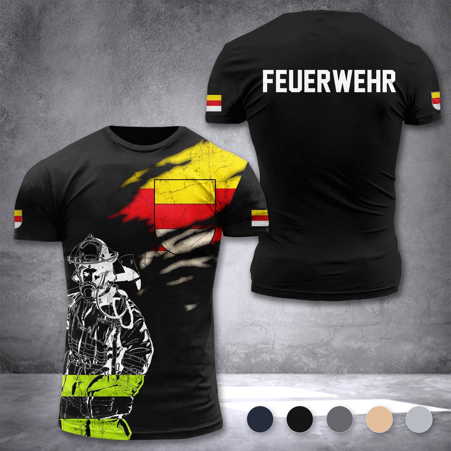 Firefighter Münster Germany customize T-shirt 3d 168