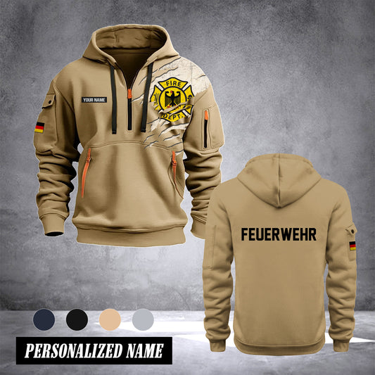 Firefighter Germany customize Hoodie Half Zipper 0909