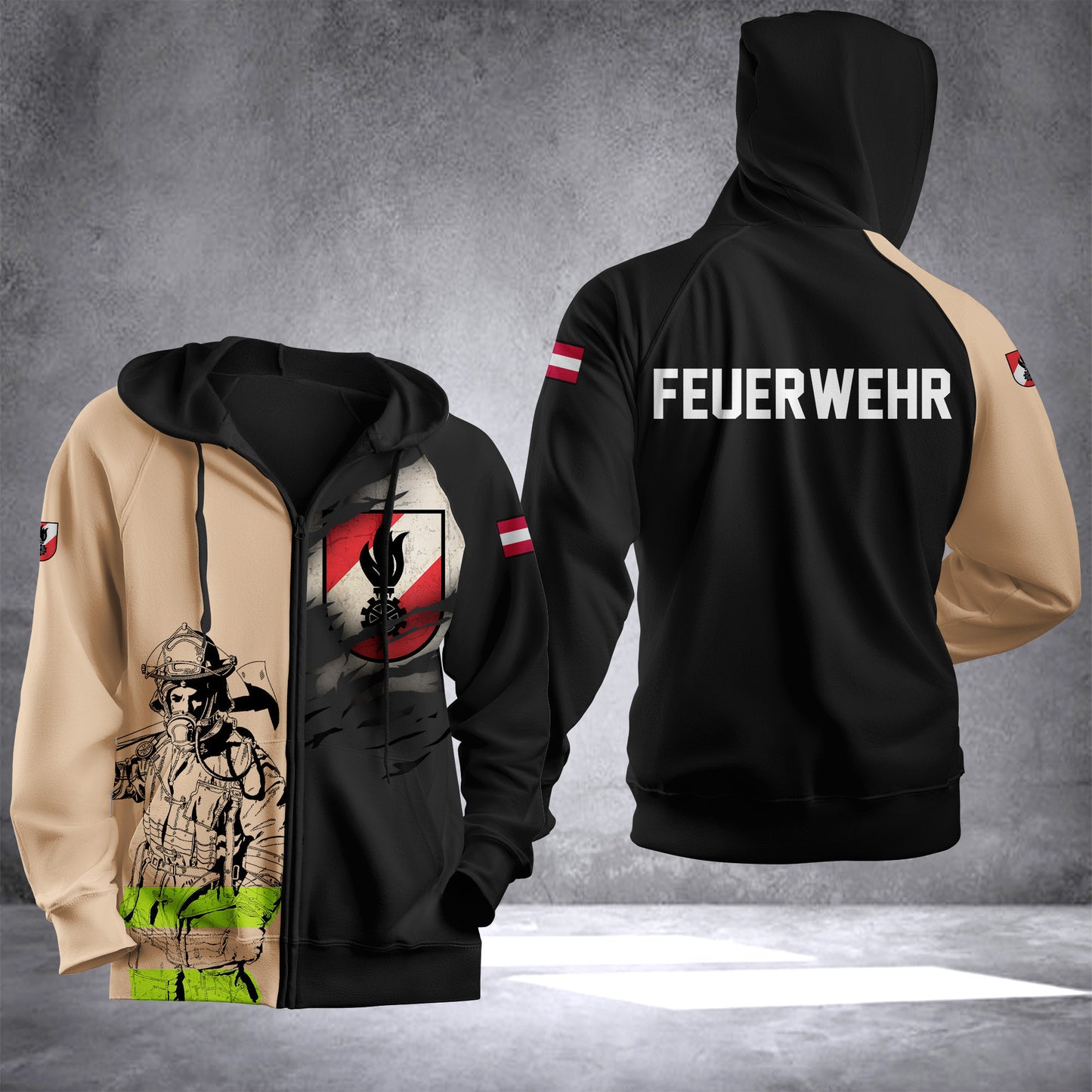 Firefighter Austria Fleece Zipper Hoodie 129