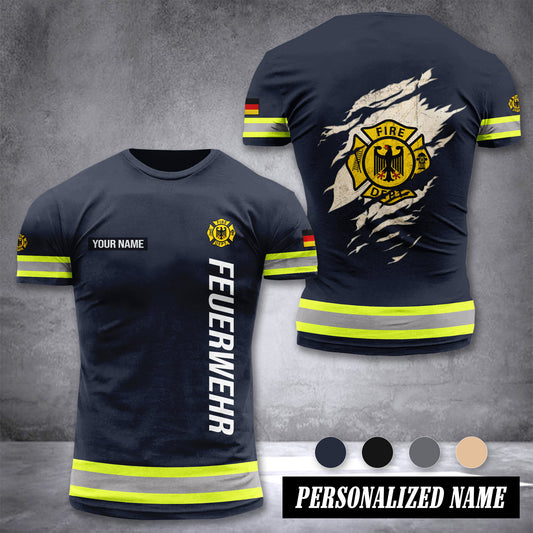 Firefighter Germany customize T-shirt 3d 139