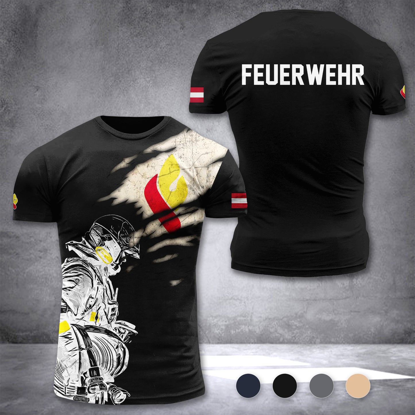 Firefighter Kärnten Carinthia Austria customize T-shirt 3d 139